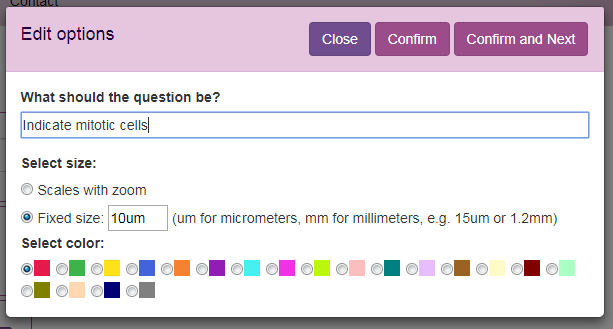 Annotating points Annotating points